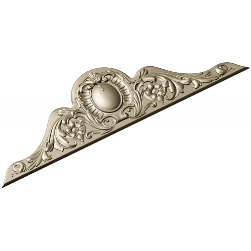Classic Oval Cartouche Pediment - STL 3D Model for CNC