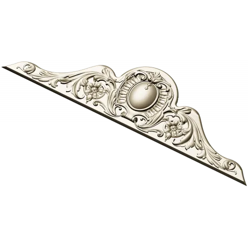Classic Oval Cartouche Pediment - STL 3D Model for CNC