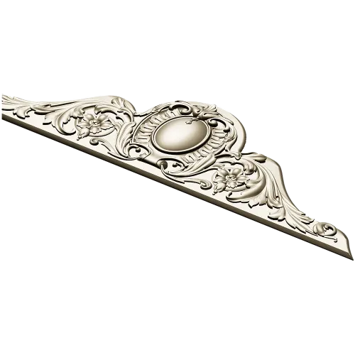 Classic Oval Cartouche Pediment - STL 3D Model for CNC