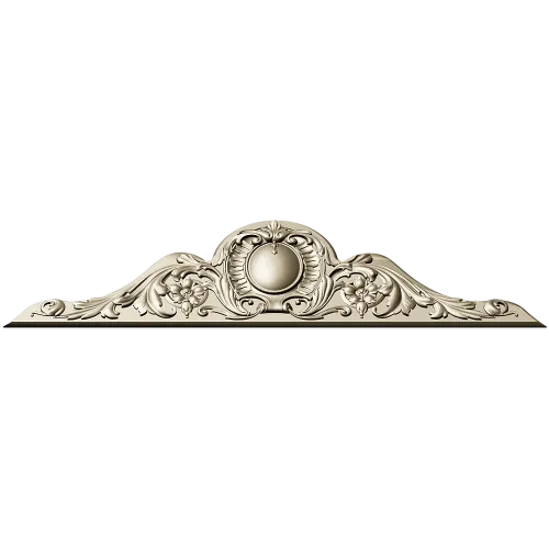 Classic Oval Cartouche Pediment - STL 3D Model for CNC