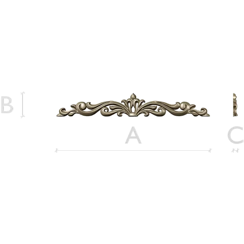 Regal Acanthus Crest - STL 3D model for CNC carving