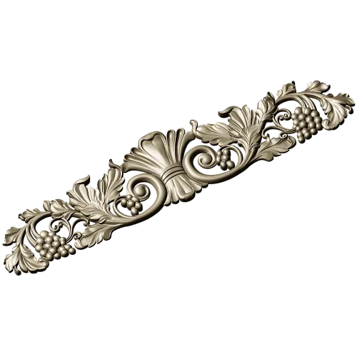Vine Shell Cartouche - STL 3D model for CNC