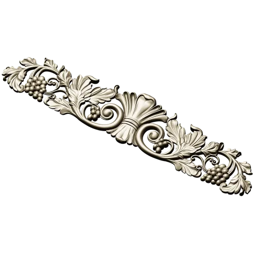 Vine Shell Cartouche - STL 3D model for CNC