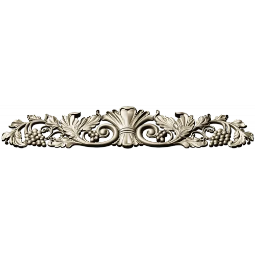 Vine Shell Cartouche - STL 3D model for CNC