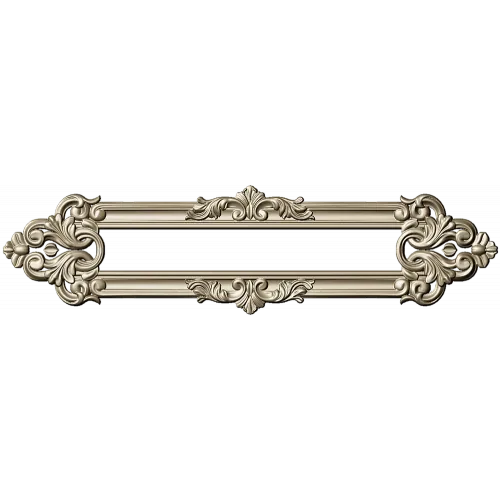 Baroque Ribbon Cartouche STL 3D Model for CNC Milling