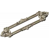Baroque Ribbon Cartouche STL 3D Model for CNC Milling