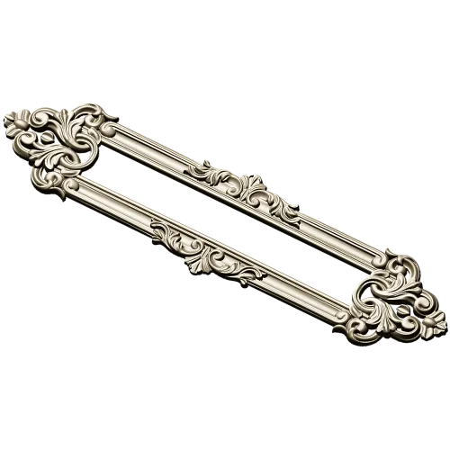 Baroque Ribbon Cartouche STL 3D Model for CNC Milling
