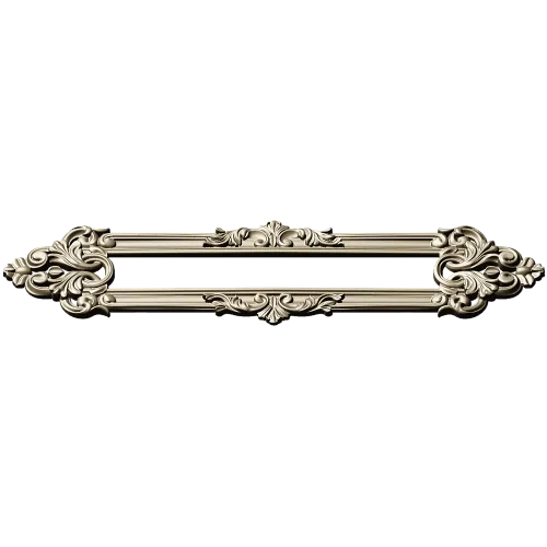Baroque Ribbon Cartouche STL 3D Model for CNC Milling