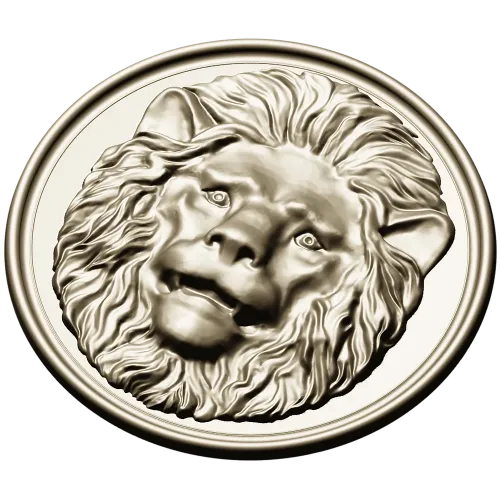 Lion Medallion Relief STL for CNC Carving