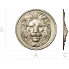 Lion Medallion Relief STL for CNC Carving