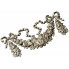 Ribboned Floral Swag - high-relief STL for CNC