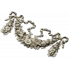Ribboned Floral Swag - high-relief STL for CNC