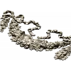 Ribboned Floral Swag - high-relief STL for CNC