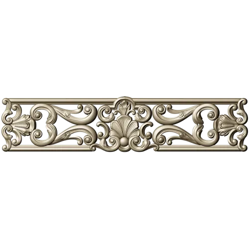 Ornate Shell & Acanthus Frieze - STL 3D Model for CNC