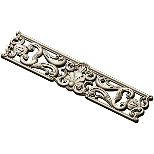Ornate Shell & Acanthus Frieze - STL 3D Model for CNC