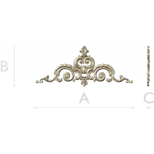 Картуш Людовик - акантовый декор в формате STL для ЧПУ