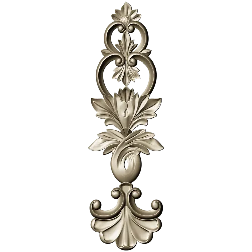 Acanthus Royale - high-relief STL 3D model for CNC ornamental applique