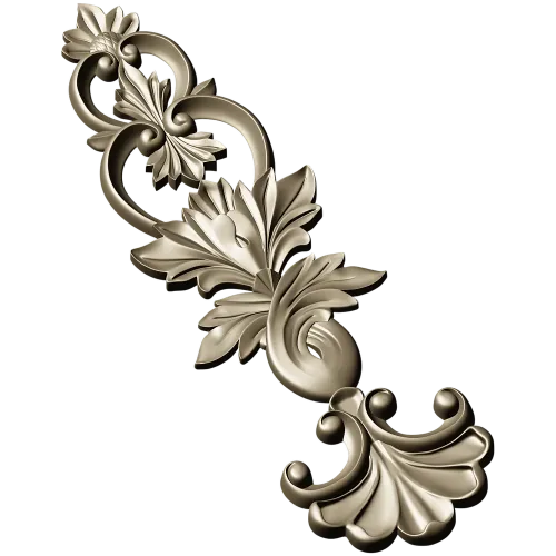 Acanthus Royale - high-relief STL 3D model for CNC ornamental applique