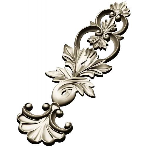 Acanthus Royale - high-relief STL 3D model for CNC ornamental applique