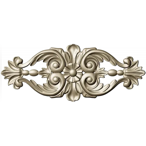 Rococo Floral Cartouche - STL 3D Model for CNC