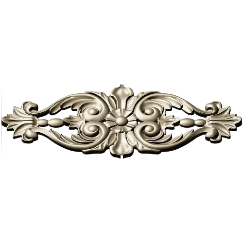 Rococo Floral Cartouche - STL 3D Model for CNC
