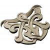 Interlace Cartouche - 3D STL model for CNC carving