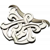 Interlace Cartouche - 3D STL model for CNC carving