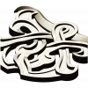 Interlace Cartouche - 3D STL model for CNC carving