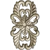 Elegant Floral Cartouche STL for CNC Milling
