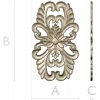 Elegant Floral Cartouche STL for CNC Milling