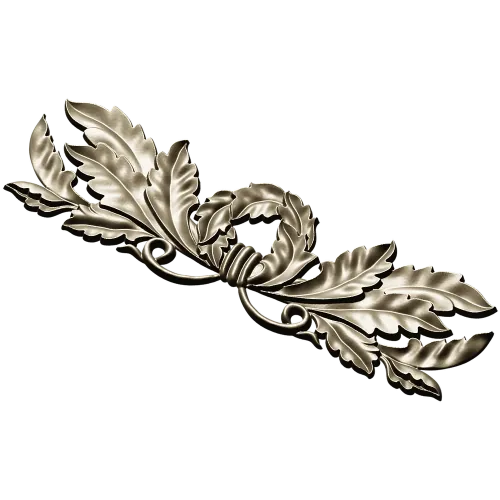 Laurel Wreath Acanthus Horizontal Applique STL
