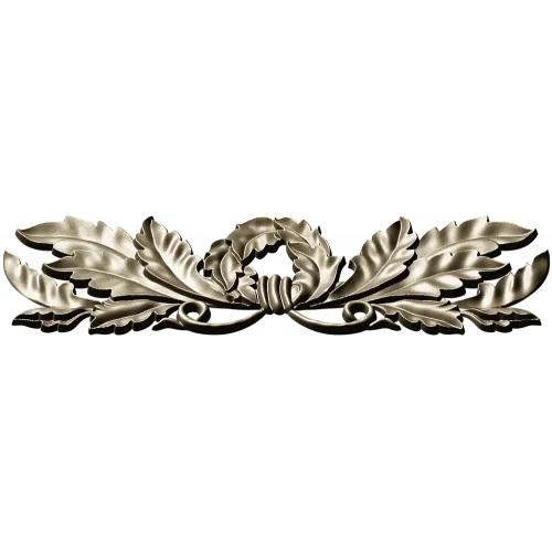 Laurel Wreath Acanthus Horizontal Applique STL