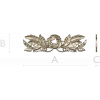 Laurel Wreath Acanthus Horizontal Applique STL