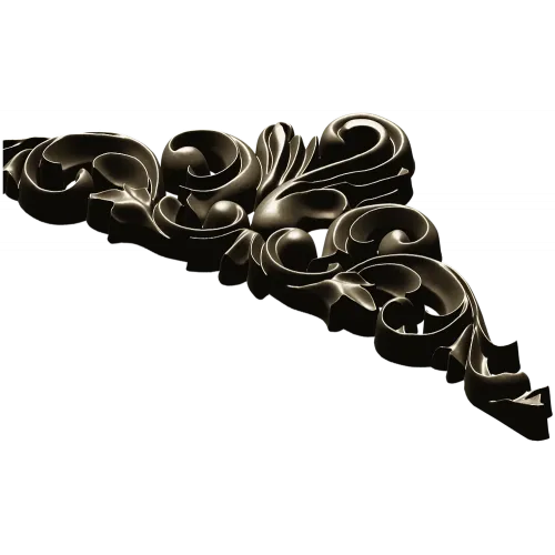 Baroque Acanthus Pediment STL 3D Model for CNC