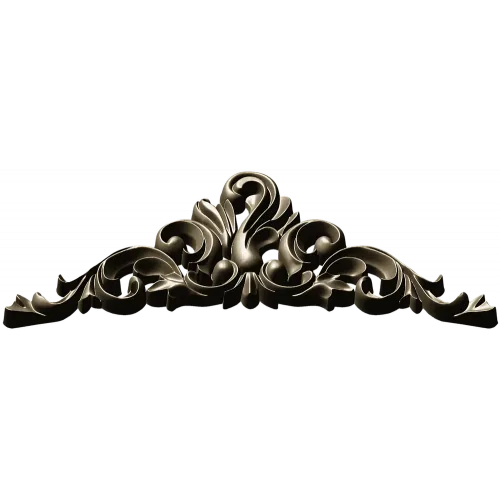 Baroque Acanthus Pediment STL 3D Model for CNC