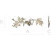 Grapevine ornamental STL relief for CNC milling and decorative panels
