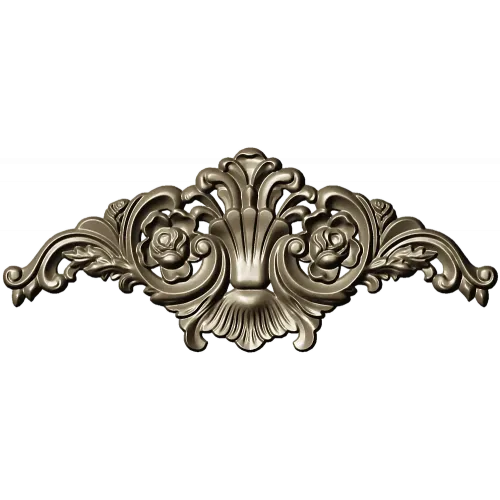 Baroque Floral Crest - STL 3D model for CNC