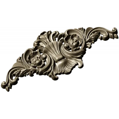 Baroque Floral Crest - STL 3D model for CNC