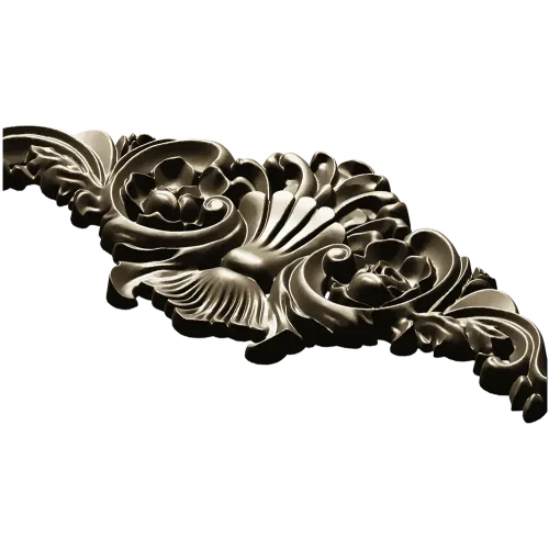 Baroque Floral Crest - STL 3D model for CNC