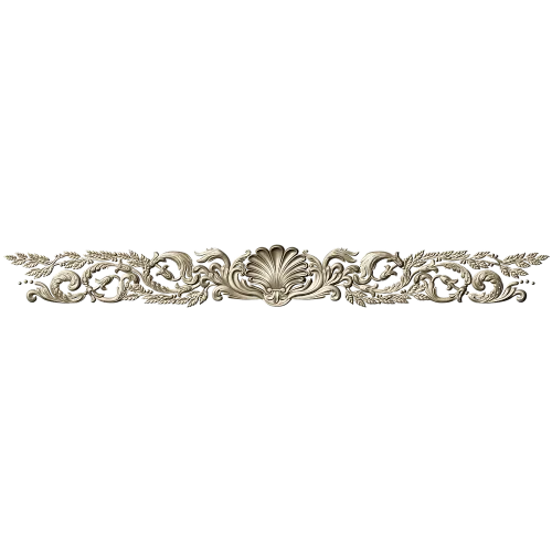 Classical Shell & Acanthus Frieze STL for CNC milling