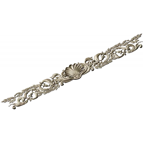 Classical Shell & Acanthus Frieze STL for CNC milling