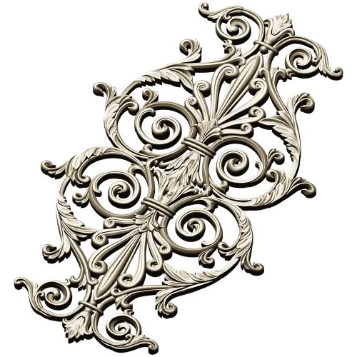 Baroque Acanthus Vertical Cartouche STL