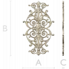Baroque Acanthus Vertical Cartouche STL