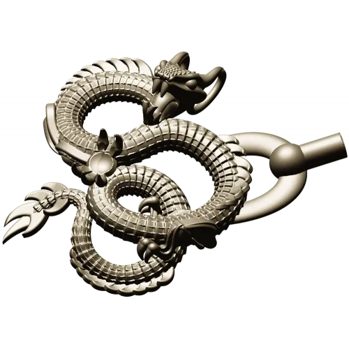 Twined Dragon Ornament - STL 3D Model for CNC