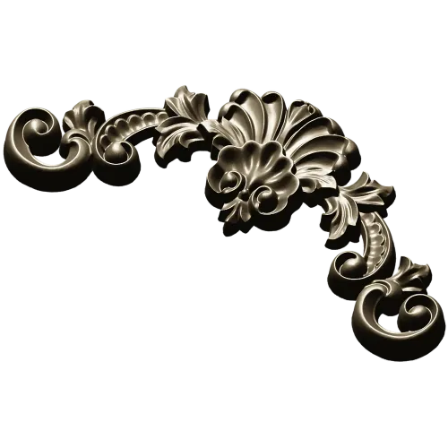 Aurelia Shell Cartouche - STL 3D model for CNC milling