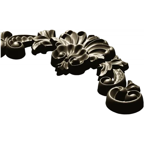 Aurelia Shell Cartouche - STL 3D model for CNC milling