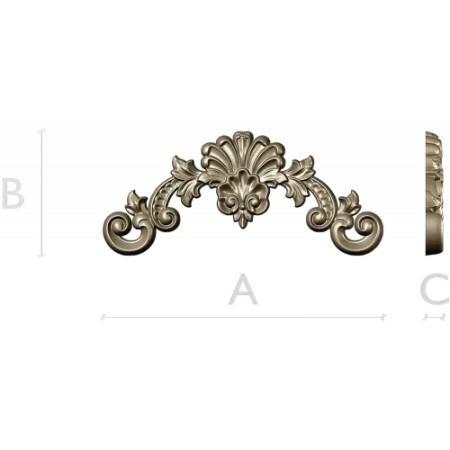 Aurelia Shell Cartouche - STL 3D model for CNC milling