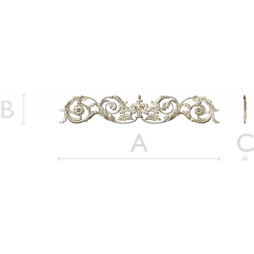 Ornamental Acanthus Scroll Frieze stl 3D model for CNC
