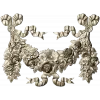 Rococo floral garland STL 3D model for CNC router and decorative panels