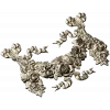 Rococo floral garland STL 3D model for CNC router and decorative panels